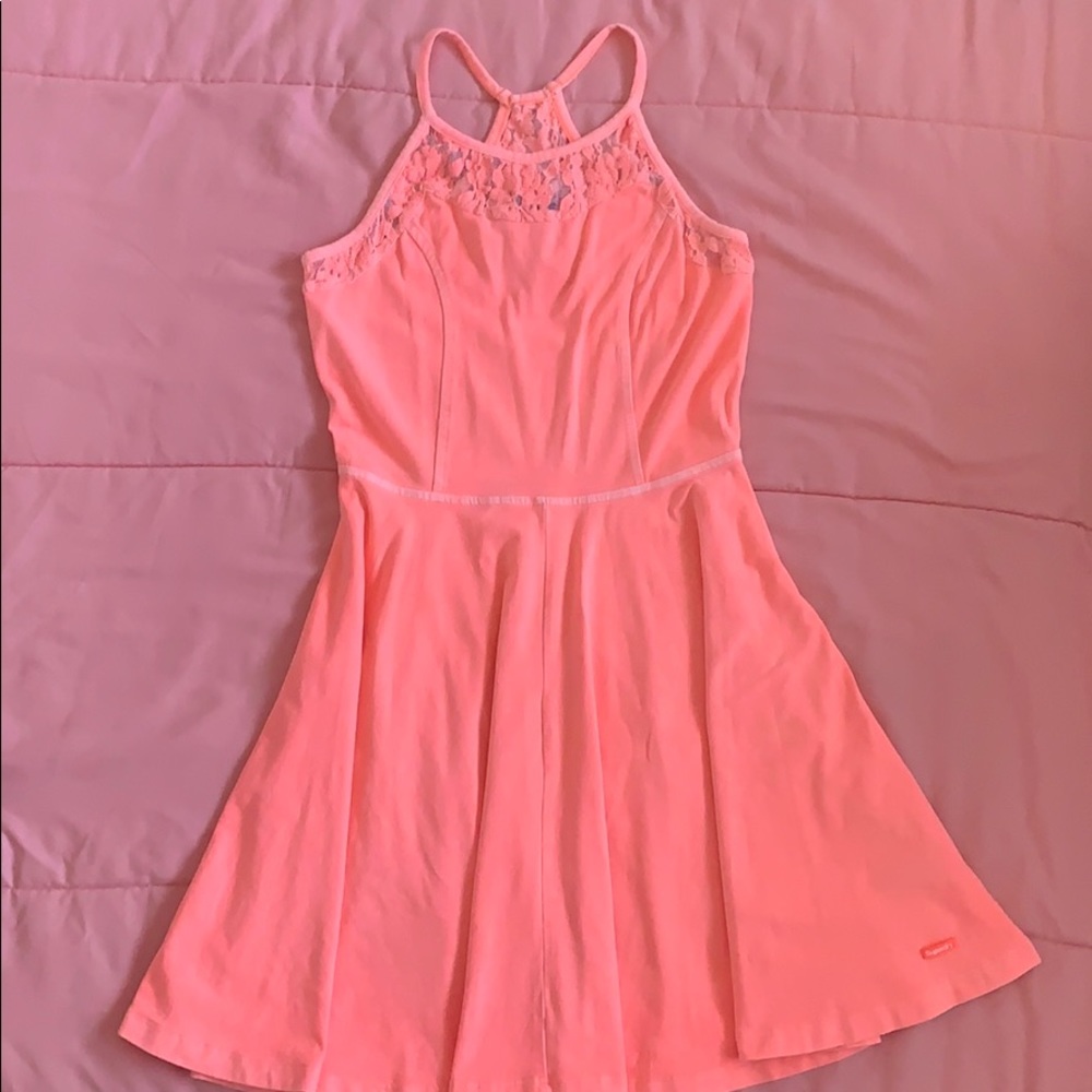 Superdry Bright Coral Pink Skater Dress